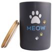 Бокс Mr.Kranch керамический для хранения корма для кошек MEOW 1900 мл черный СКИДКА 50% — фото 2