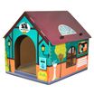 Когтеточка-домик Mr.Kranch для кошек 41.5х39.4х38.5 см из картона с кошачьей мятой зелёная