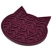 Лизательный коврик Mr.Kranch для медленного поедания силиконовый 12*12 см бордовый на присосках — фото 3