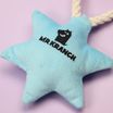 Игрушка Mr.Kranch для собак мелких и средних пород Снежинка с канатом и пищалкой 23х12х4 см, голубая СКИДКА 50% — фото 4