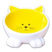 Миска Mr.Kranch керамическая для кошек Мордочка кошки на ножках 100 мл желтая — фото 2