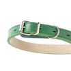Ошейник Mr.Kranch для собак из натуральной кожи прямой 29-35см зеленый СКИДКА 50% — фото 2