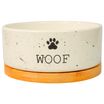 Миска Mr.Kranch Bamboo WOOF керамическая белая на бамбуковой подставке 860 мл СКИДКА 40%