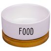 Миска Mr.Kranch Bamboo Food керамическая белая на бамбуковой подставке 340 мл СКИДКА 40%