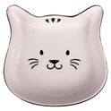 Миска Mr.Kranch керамическая для кошек Мордочка кошки 200 мл черная с белым