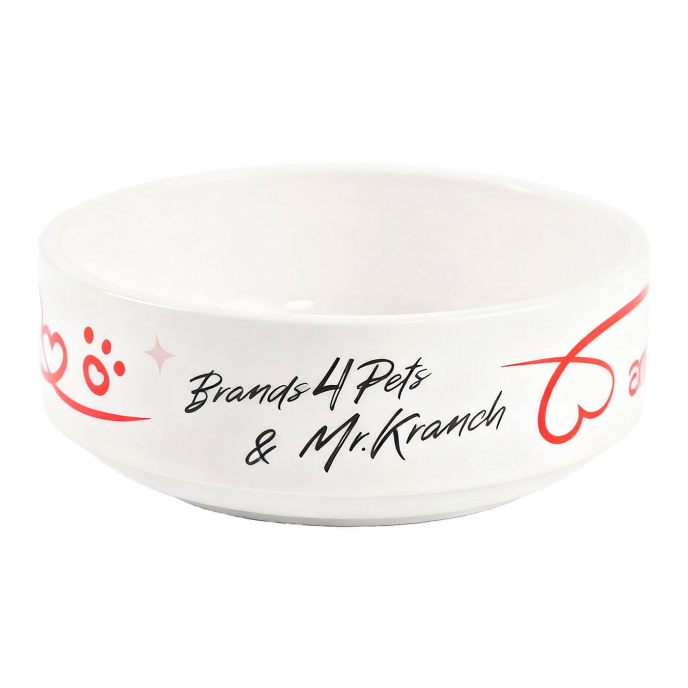 Лимитированная фарфоровая миска Mr.Kranch × Brands4Pets «Amore» 350 мл, белая