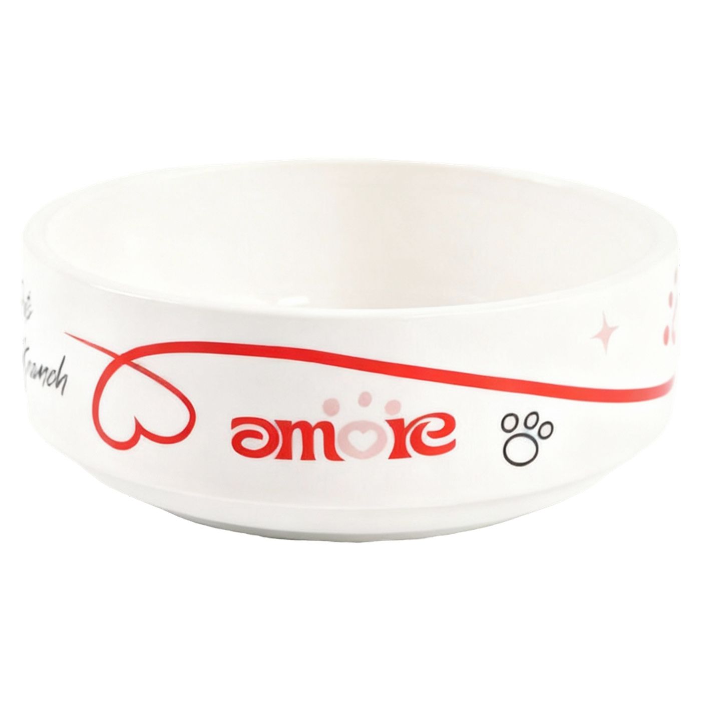 Лимитированная фарфоровая миска Mr.Kranch × Brands4Pets «Amore» 350 мл, белая — фото 2