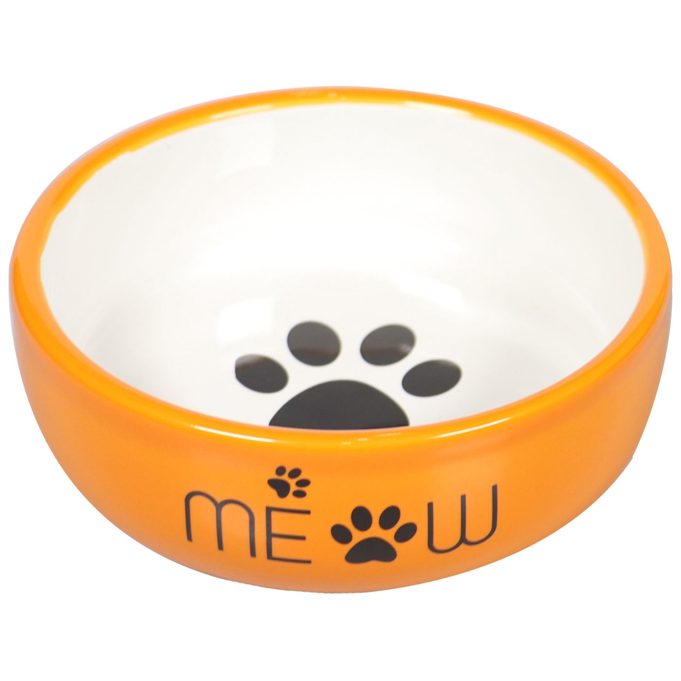 Миска Mr.Kranch керамическая для кошек MEOW 380 мл оранжевая — фото 2