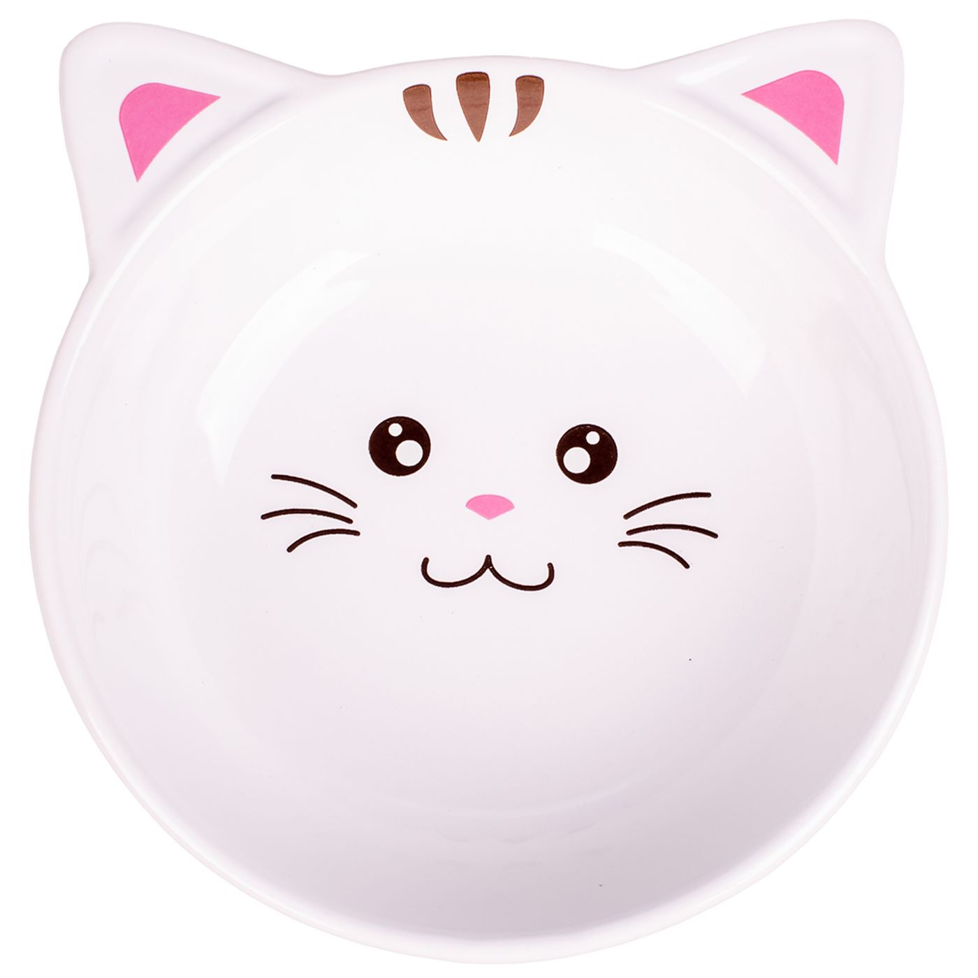 Миска Mr.Kranch керамическая для кошек Мордочка кошки 240 мл белая СКИДКА 40%