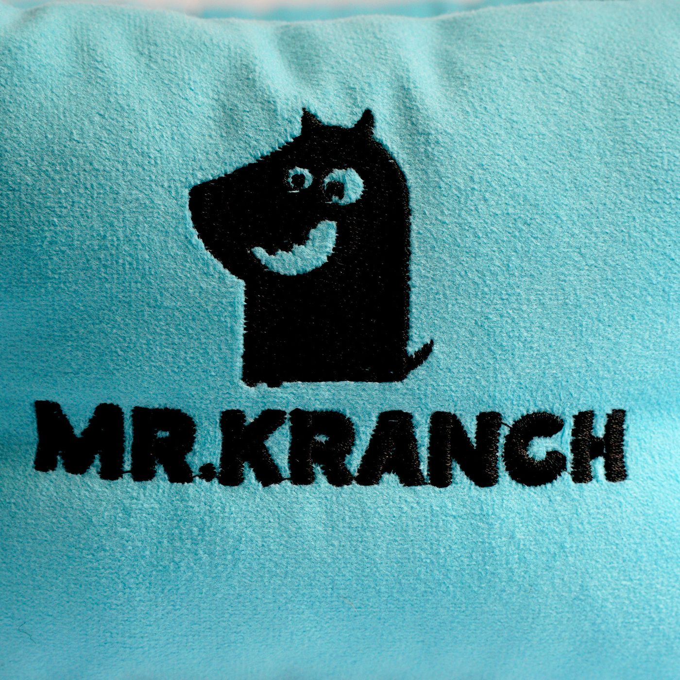 Лежанка Mr.Kranch для собак круглая размер 60х50х21см голубая — фото 3
