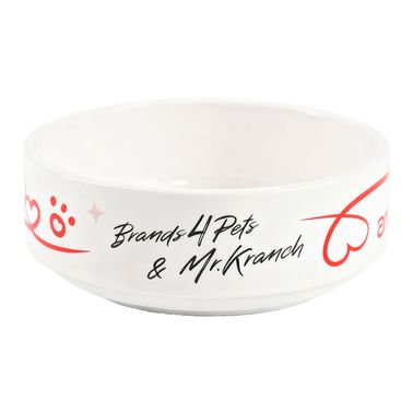 Лимитированная фарфоровая миска Mr.Kranch × Brands4Pets «Amore» 350 мл, белая