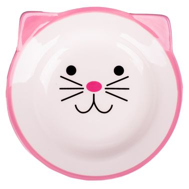 Миска Mr.Kranch керамическая для кошек Мордочка кошки 150 мл розовая СКИДКА 40%