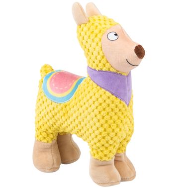 Игрушка Mr.Kranch для собак Лама плюшевая с пищалкой 20 см желтая СКИДКА 50%