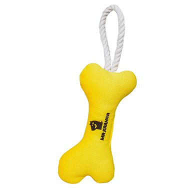 Игрушка Mr.Kranch для собак мелких и средних пород Косточка с канатом 31х9х4см желтая